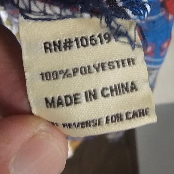 Blue Red Sleeveless Floral Maxi Dress Boho Festival Hippie XS - Picture 9 of 11